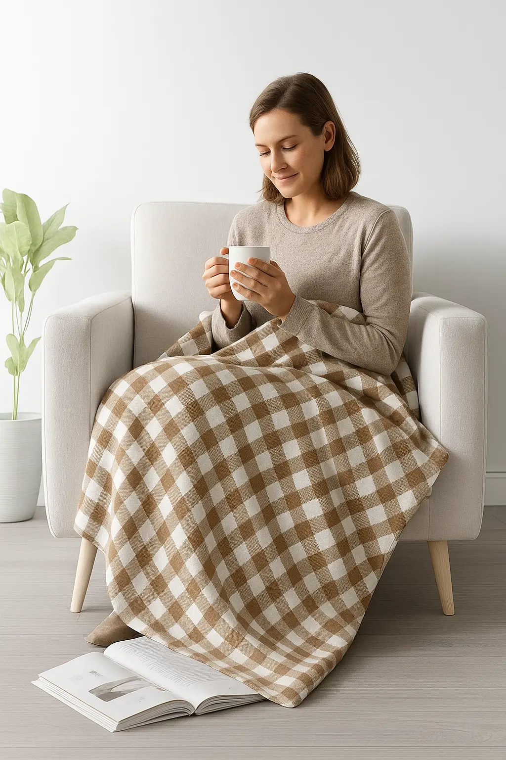 Plaid à Carreaux Luna Home Ma boutique