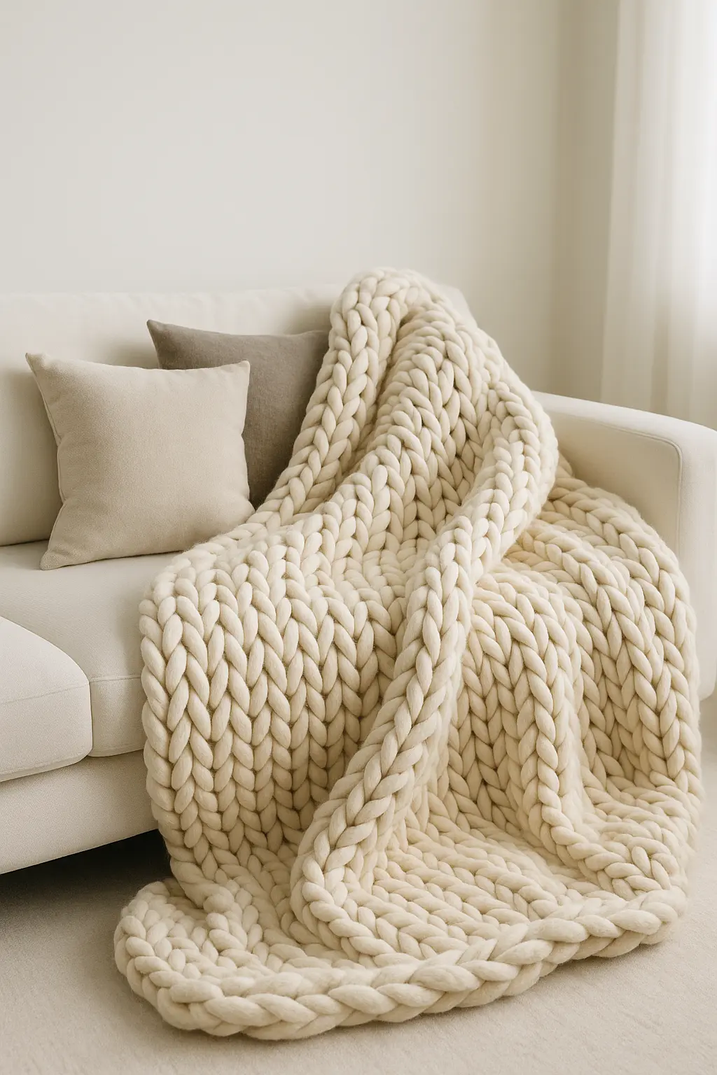 Plaid en Grosse Maille Luna Home Ma boutique