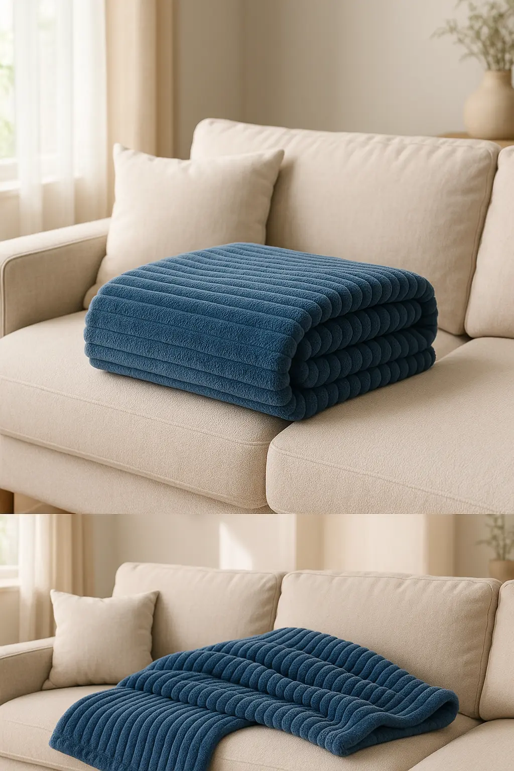 Plaid en Velours Luna Home Ma boutique