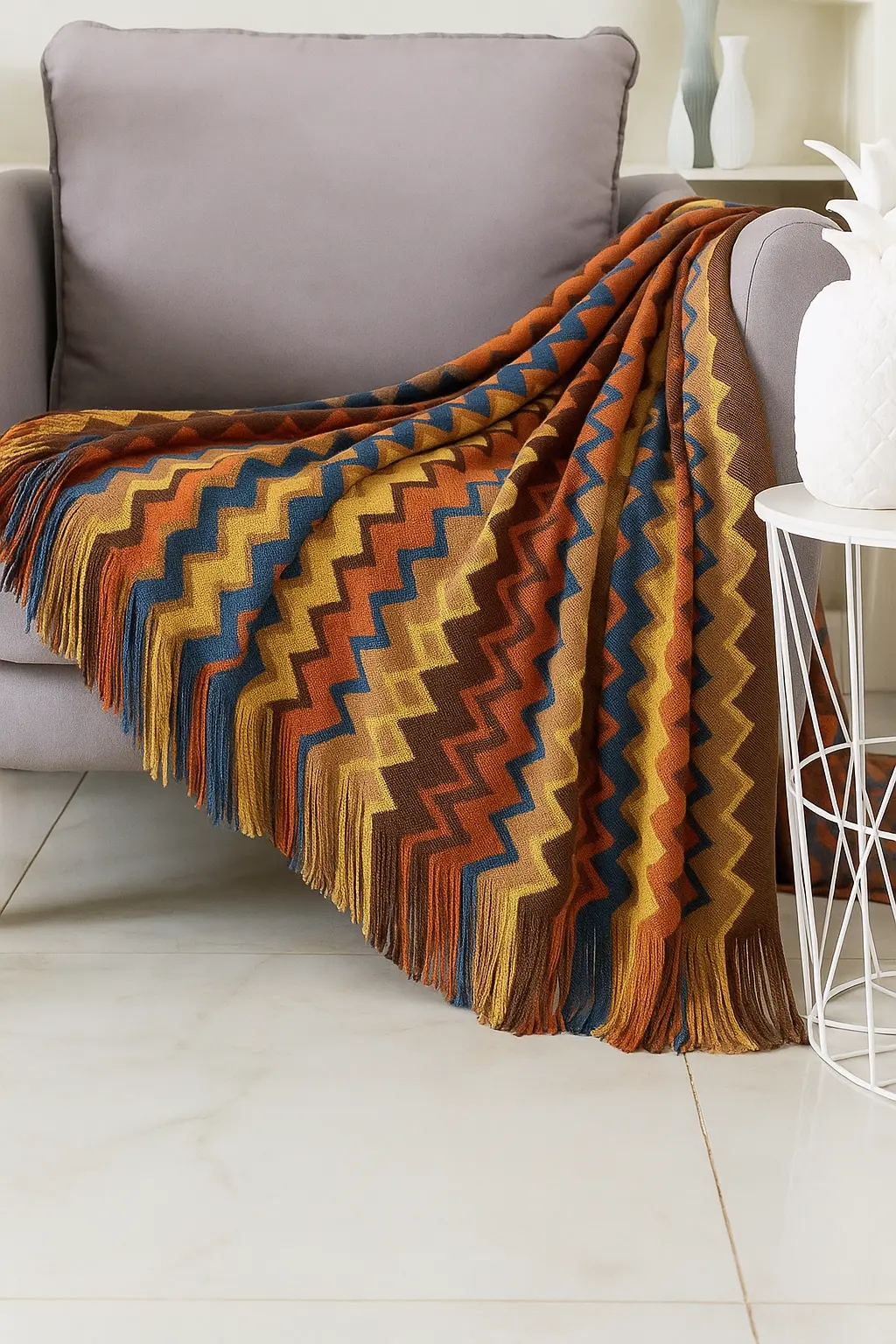 Plaid Bohème Luna Home – Couleurs vibrantes & esprit nomade Ma boutique